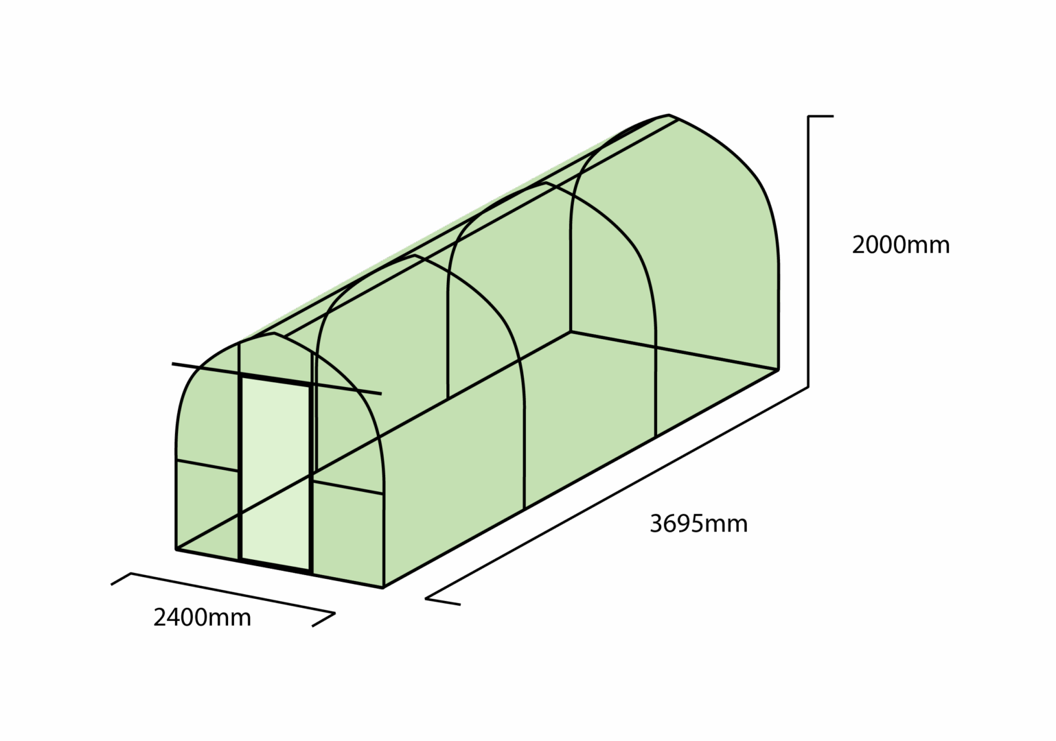 Morrifield Greenhouses Polycarbonate 3.6 metre